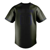 Custom Olive & Blue Colors Design Sports Baseball Jersey
