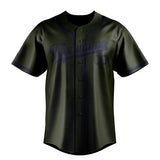 Custom Olive & Blue Colors Design Sports Baseball Jersey