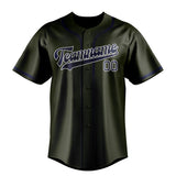 Custom Olive & Blue Colors Design Sports Baseball Jersey