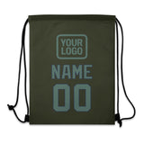 Custom Olive Blue Green Drawstring Bag