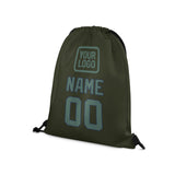 Custom Olive Blue Green Drawstring Bag