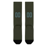 Custom Olive Blue Green Knee-High Sock