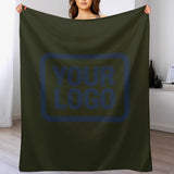 Custom Olive Blue Blanket