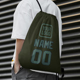 Custom Olive Blue Green Drawstring Bag