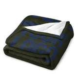 Custom Olive Blue Blanket