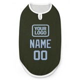 Custom Olive Light Blue Pet Vest