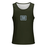 Custom Olive Light Blue Men's Tank Top