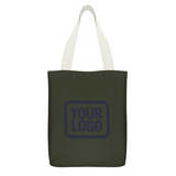 Custom Olive Light Blue Canvas Tote Bag