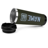 Custom Olive Light Blue Stainless Steel Water Cup