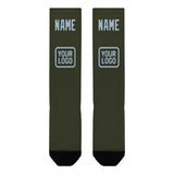 Custom Olive Light Blue Knee-High Sock