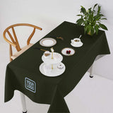 Custom Olive Navy Square Table Cloth