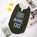 Custom Olive Light Blue Pet Vest