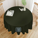 Custom Olive Light Blue Round Table Cloth