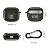 Custom Olive Light Blue AirPods Case (3rd Generation)