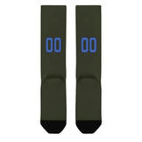 Custom Olive Sky Blue Knee-High Sock