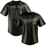 Custom Olive & Navy Colors Design Sports Baseball Jersey