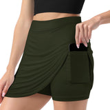 Custom Olive Orange Red A-Line Skort