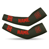 Custom Olive Orange Red Arm Sleeve