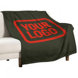 Custom Olive Orange Red Blanket