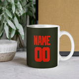 Custom Olive Orange Red Mug