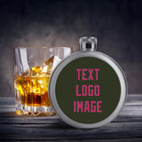 Custom Olive Pink Hip Flask