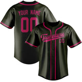 Custom Olive & Pink Colors Design Sports Baseball Jersey