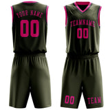 Custom Olive Pink Basketball Set