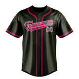 Custom Olive & Pink Colors Design Sports Baseball Jersey