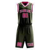 Custom Olive Pink Basketball Set