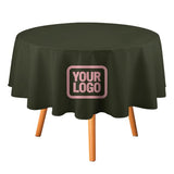 Custom Olive Light Pink Round Table Cloth