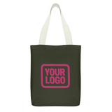 Custom Olive Light Pink Canvas Tote Bag
