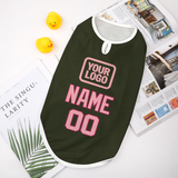 Custom Olive Light Pink Pet Vest