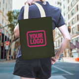 Custom Olive Light Pink Canvas Tote Bag