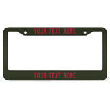 Custom Olive Red License Plate Frame