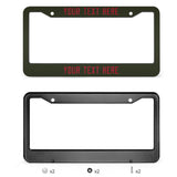 Custom Olive Red License Plate Frame