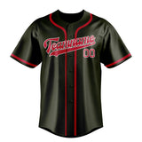 Custom Olive & Red Colors Design Sports Baseball Jersey
