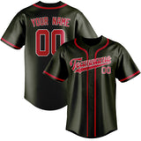 Custom Olive & Red Colors Design Sports Baseball Jersey