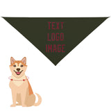 Custom Olive Crimson Red Pet Scarf