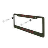 Custom Olive Crimson Red License Plate Frame