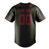 Custom Olive & Crimson Red Colors Design Sports Baseball Jersey