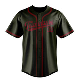 Custom Olive & Crimson Red Colors Design Sports Baseball Jersey