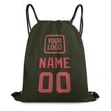 Custom Olive Copper Rose Drawstring Bag