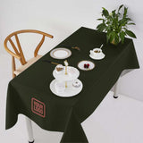 Custom Olive Crimson Red Square Table Cloth