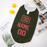 Custom Olive Copper Rose Pet Vest