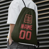Custom Olive Copper Rose Drawstring Bag