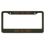 Custom Olive Coral Red License Plate Frame