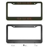 Custom Olive Coral Red License Plate Frame