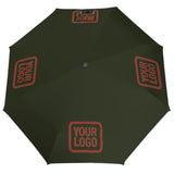 Custom Olive Coral Red Automatic Umbrella