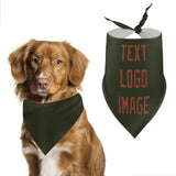 Custom Olive Coral Red Pet Scarf