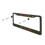 Custom Olive Coral Red License Plate Frame